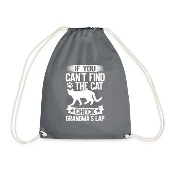 Cadeaux de grand-mère chat - Sac de sport léger - gris - Devant
