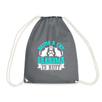 Cat Grandma Gifts - Turnbeutel - Grau - Vorne