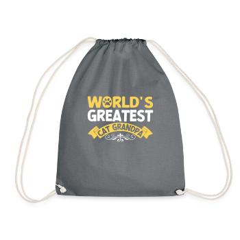 Cat Grandpa Gifts - Turnbeutel - Grau - Vorne
