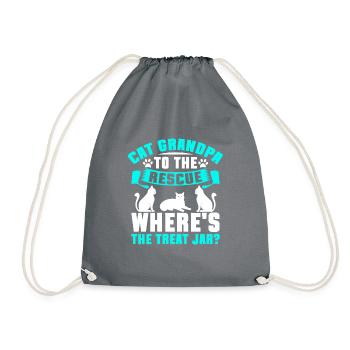 Chats Cadeaux Papy - Sac de sport léger - gris - Devant