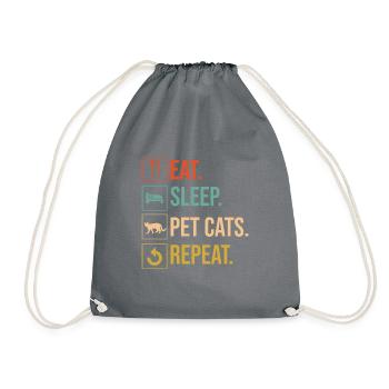Cat Mom Gifts - Turnbeutel - Grau - Vorne