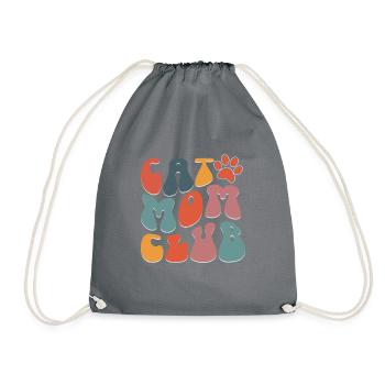 Cat Mom Gifts - Turnbeutel - Grau - Vorne