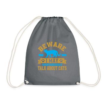 Cat Mom Gifts - Turnbeutel - Grau - Vorne