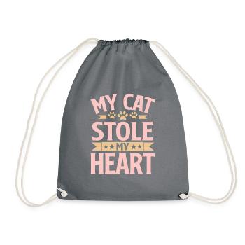 Cat Mom Gifts - Turnbeutel - Grau - Vorne