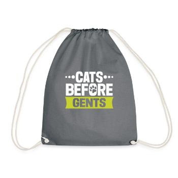 Cat Mom Gifts - Turnbeutel - Grau - Vorne