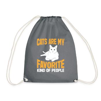 Cat Mom Gifts - Turnbeutel - Grau - Vorne