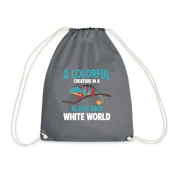 Chameleon Gifts - Drawstring Bag - grey - Front