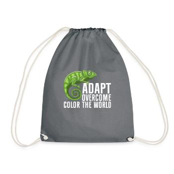 Chameleon Gifts - Drawstring Bag - grey - Front