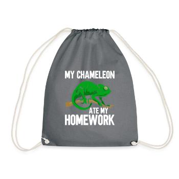 Chameleon Gifts - Drawstring Bag - grey - Front