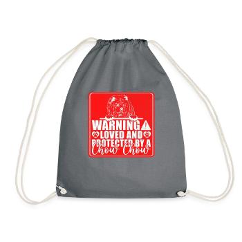 Chow Chow Gifts - Drawstring Bag - grey - Front