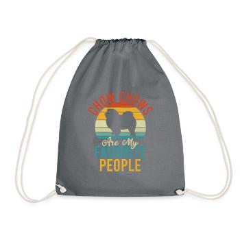 Chow Chow Gifts - Drawstring Bag - grey - Front