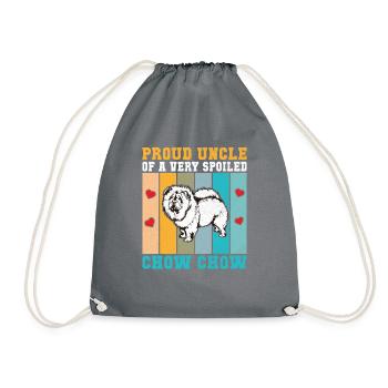 Chow Chow Gifts - Drawstring Bag - grey - Front