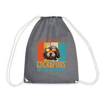 Cockapoo Gifts - Drawstring Bag - grey - Front