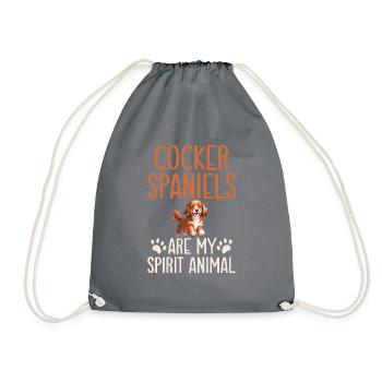 Cocker Spaniel Gifts - Turnbeutel - Grau - Vorne