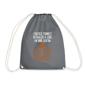 Cocker Spaniel Gifts - Turnbeutel - Grau - Vorne