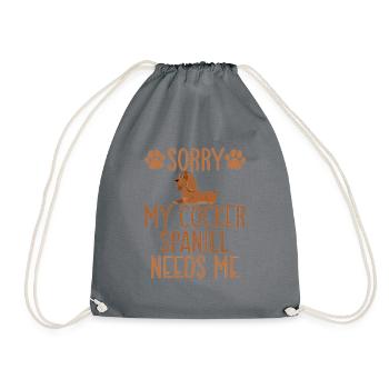 Cadeaux Cocker Spaniel - Sac de sport léger - gris - Devant
