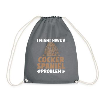 Cadeaux Cocker Spaniel - Sac de sport léger - gris - Devant