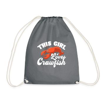 Crawfish Gifts - Drawstring Bag - grey - Front