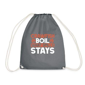 Crawfish Gifts - Drawstring Bag - grey - Front