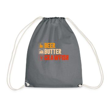 Crawfish Gifts - Drawstring Bag - grey - Front