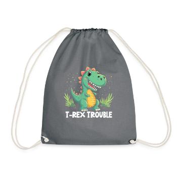Décorations de fête de dinosaures - Sac de sport léger - gris - Devant