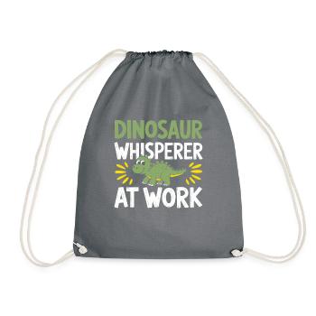 Décorations de fête de dinosaures - Sac de sport léger - gris - Devant