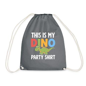 Décorations de fête de dinosaures - Sac de sport léger - gris - Devant