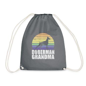 Doberman Gifts - Turnbeutel - Grau - Vorne