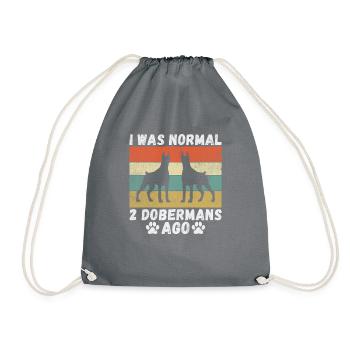 Doberman Gifts - Turnbeutel - Grau - Vorne