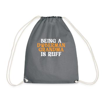 Doberman Gifts - Turnbeutel - Grau - Vorne
