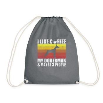 Doberman Gifts - Turnbeutel - Grau - Vorne
