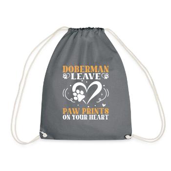 Doberman Gifts - Turnbeutel - Grau - Vorne