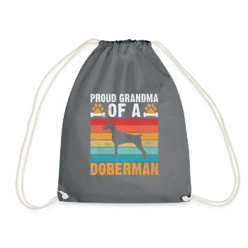 Doberman Gifts - Turnbeutel - Grau - Vorne