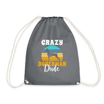 Doberman Gifts - Turnbeutel - Grau - Vorne