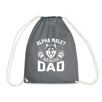 Dog Dad Gifts for Men - Turnbeutel - Grau - Vorne