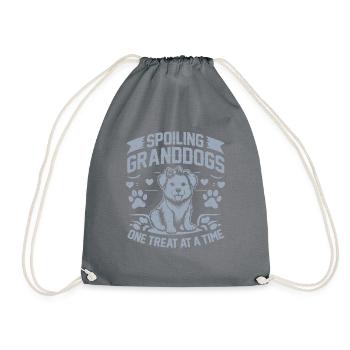 Dog Grandma Gifts - Drawstring Bag - grey - Front