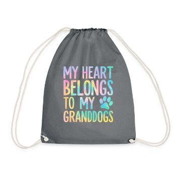 Cadeaux de grand-mère pour chien - Sac de sport léger - gris - Devant