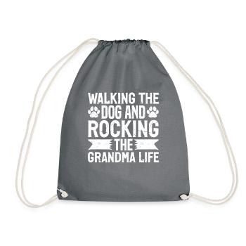 Cadeaux de grand-mère pour chien - Sac de sport léger - gris - Devant