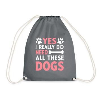 Dog Mom Gifts for Women - Turnbeutel - Grau - Vorne
