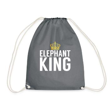 Elephant Lovers Gifts - Drawstring Bag - grey - Front