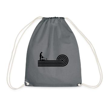 Retro Graphic Gardener Horticulturist Gardening La - Turnbeutel - Grau - Vorne