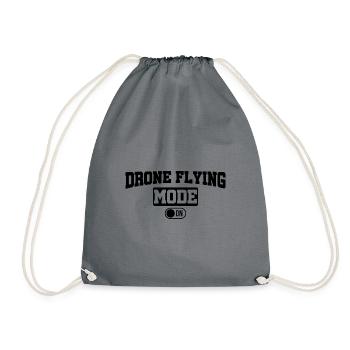 Drone Flying Mode On Drone Flying Quadcopter RC Pi - Drawstring Bag - grey - Front