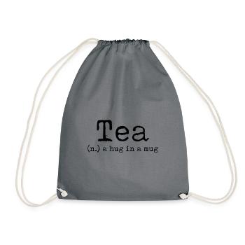 Tea Noun Definition Tea Drinker Cup Of Tea Brewing - Turnbeutel - Grau - Vorne