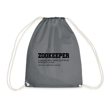 Definition Graphic Animal Keeper Zoo Keeper Animal - Turnbeutel - Grau - Vorne