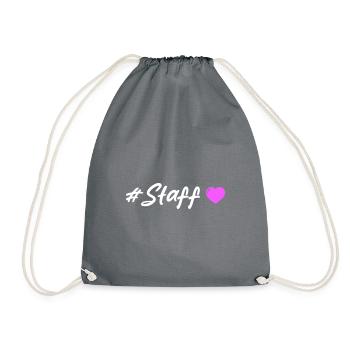 Staff Heart - Drawstring Bag - grey - Front