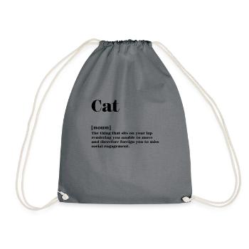 Définition chat - Sac de sport léger - gris - Devant