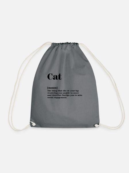 Definition Katze - Turnbeutel - Grau