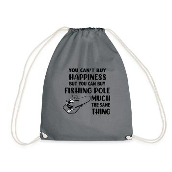 Fishing Fishing Angler Saying - Drawstring Bag - grey - Front