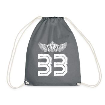 33 Couronne numérique - Sac de sport léger - gris - Devant