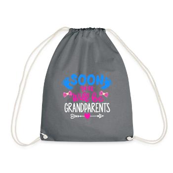 We become grandparents, We become grandma and grandpa - Drawstring Bag - grey - Front